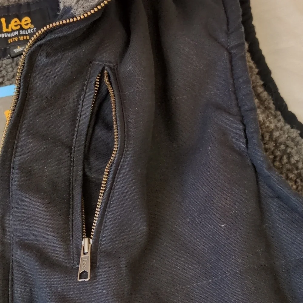 NWT Lee Sherpa Lined Canvas Work Vest Large - Picture 5 of 10